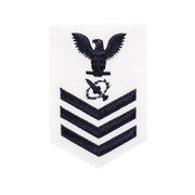 Navy E6 FEMALE Rating Badge: Missile Technician - white