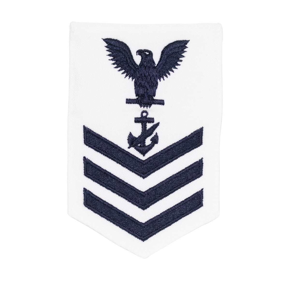Navy E6 FEMALE Rating Badge: Navy Counselor - white Navy E6 FEMALE Rating Badge: Navy Counselor - white