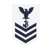 Navy E6 FEMALE Rating Badge: Navy Counselor - white