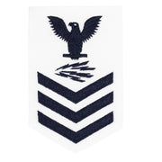 Navy E6 FEMALE Rating Badge: Information Systems Technician - white