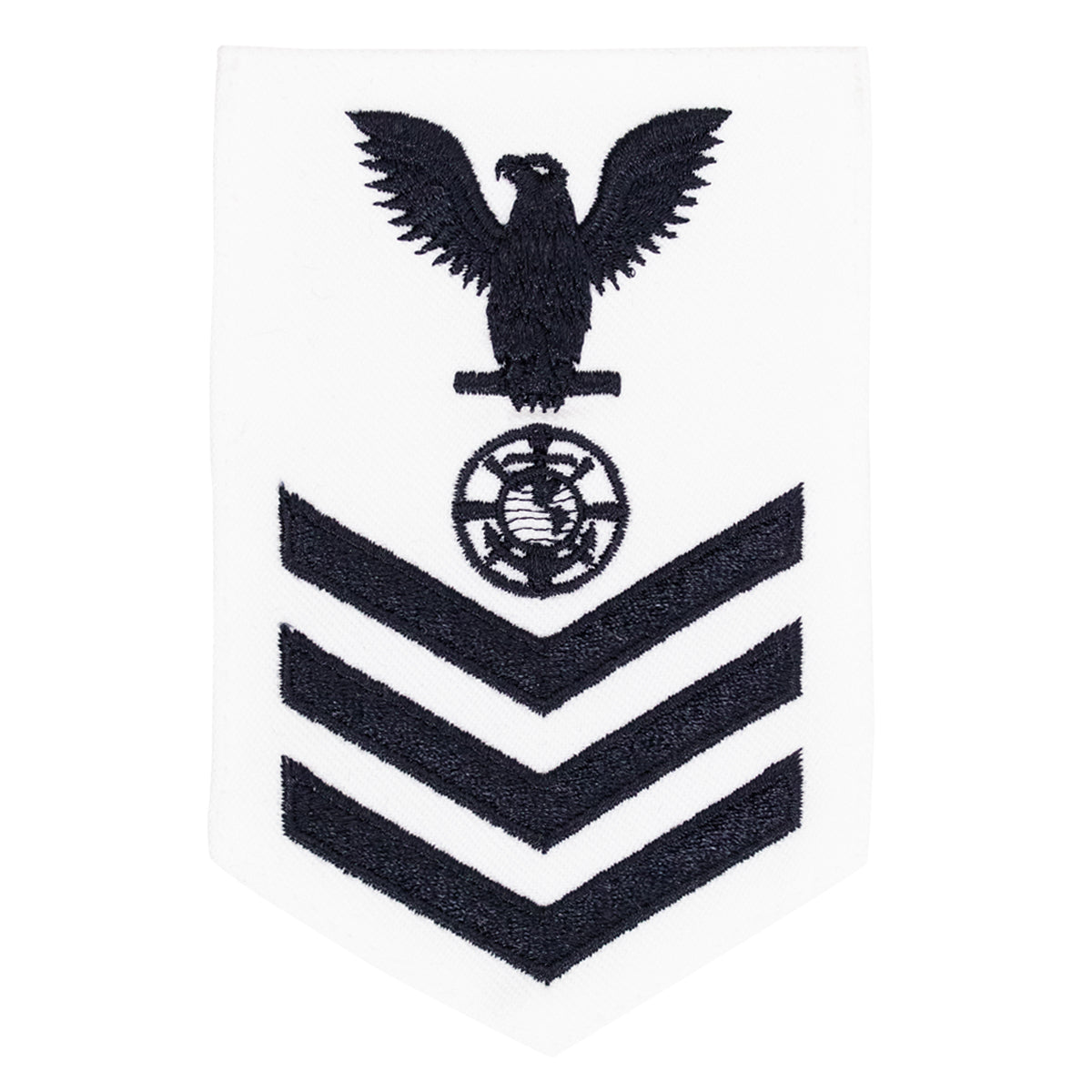 Navy E6 FEMALE Rating Badge: Religious Program Specialist - white