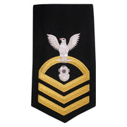 Navy E7 MALE Rating Badge: Navy Diver - seaworthy gold on blue