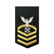 Navy E7 MALE Rating Badge: Boatswain's Mate - vanchief on blue