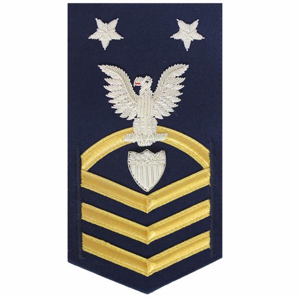 Coast Guard E9 Rating Badge: COMMAND ENLISTED ADVISOR - Blue