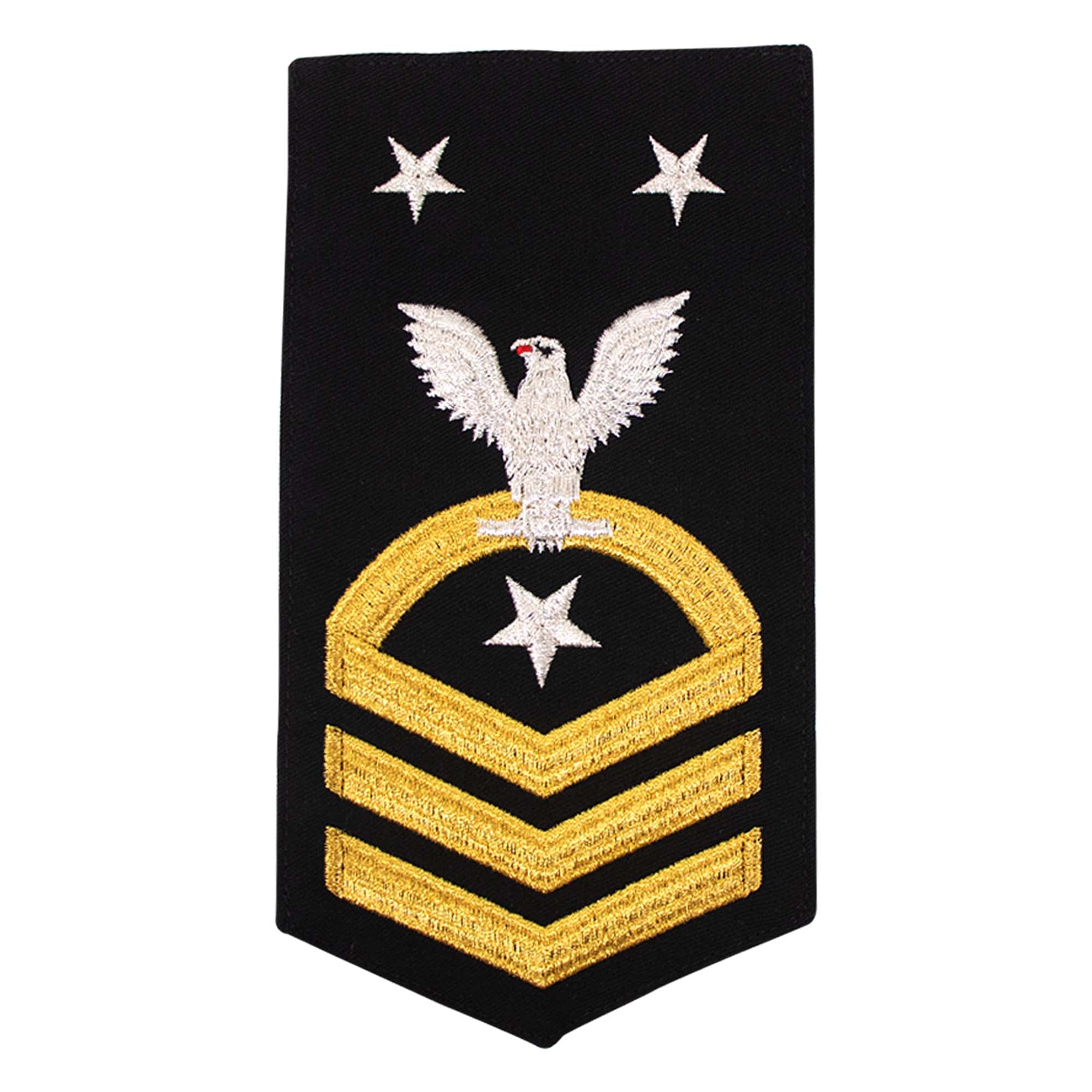 USN E-9 Seaworthy Gold on Blue Command Master Chief Rating Badge