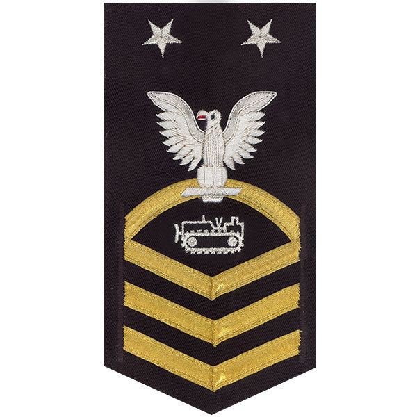 Navy E9 MALE Rating Badge: Equipment Operator - vanchief on blue