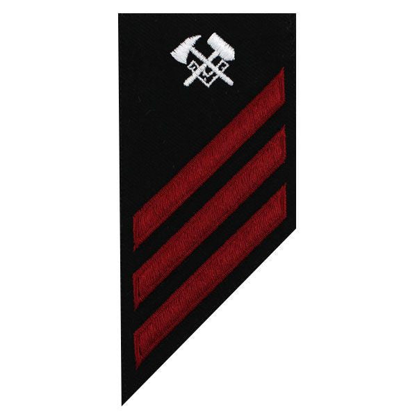 Navy E-3 Combo Rate: Hull Maintenance Technician on blue serge