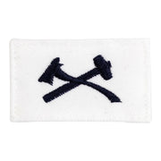 Navy Rating Badge: Striker Mark for DC Damage Controlman - white CNT for dress uniforms