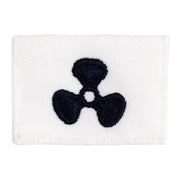 Navy Rating Badge: Striker Mark for MM Machinists Mate - white CNT for dress uniforms