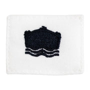 Navy Rating Badge: Striker Mark for MN Mineman - white CNT for dress uniforms