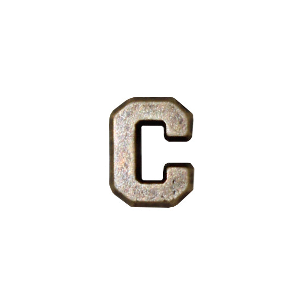 NO PRONG Ribbon Attachments: 1/4" Letter C - bronze