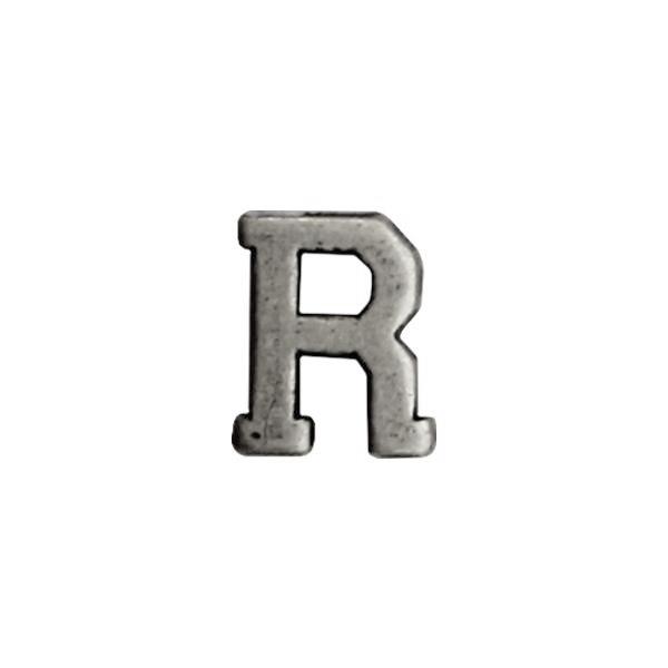 Letter R Attachment for Ribbon and Full Size Medal 1/4" - silver