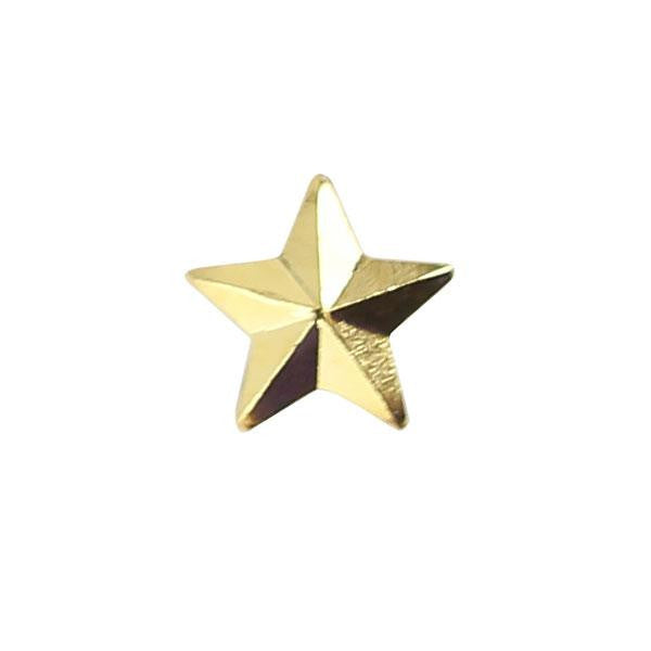 NO PRONG Ribbon Attachments: Star - 5/16 inch gold
