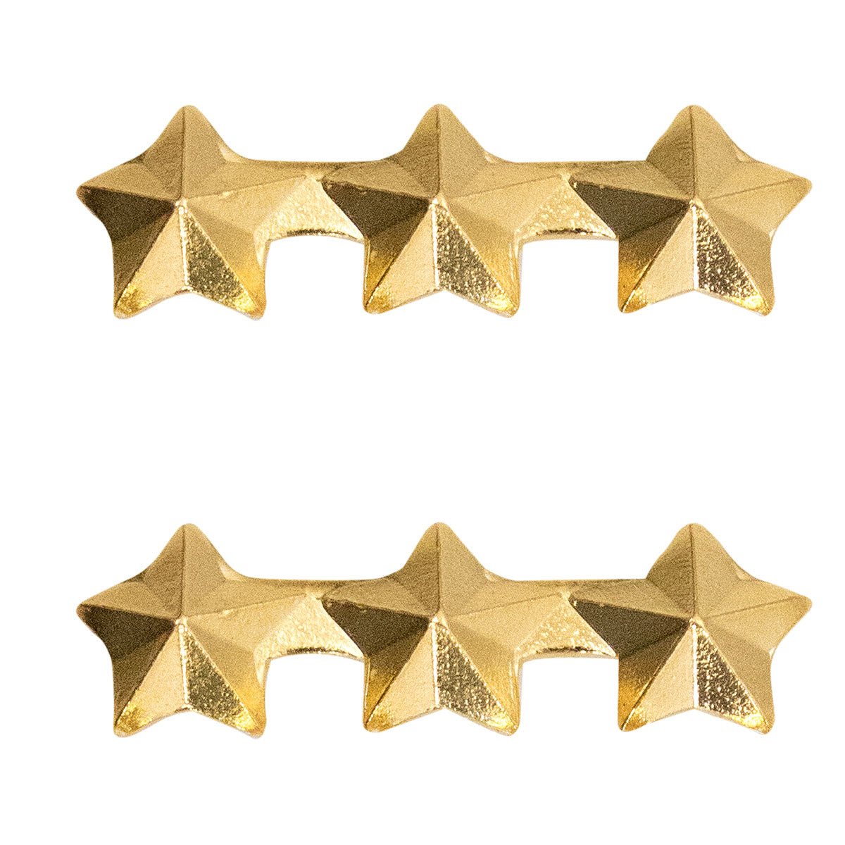 Ribbon Attachments: Three 3/16" Stars Mounted on a Bar - gold