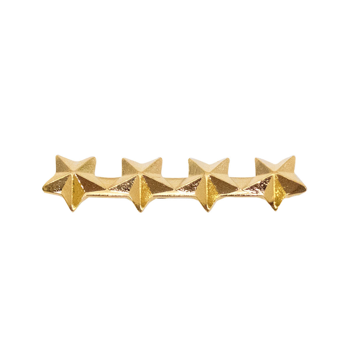 Ribbon Attachments: Four 3/16" Stars Mounted on a Bar - gold