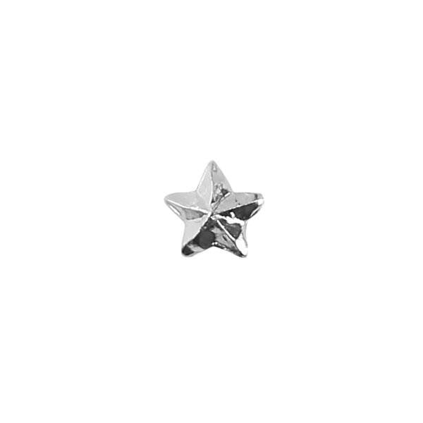 NO PRONG Ribbon Attachments: 3/16" Star - silver