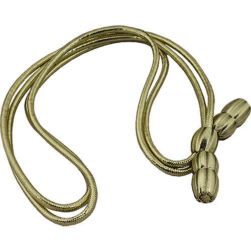 Army Hat Cord: General Officer - gold Mylar with gold acorns