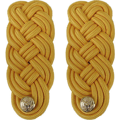 Army Shoulder Knot: Gold Color Rayon - female