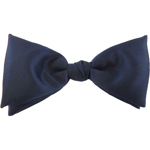 Air Force Blue Satin Bow Tie with Clip