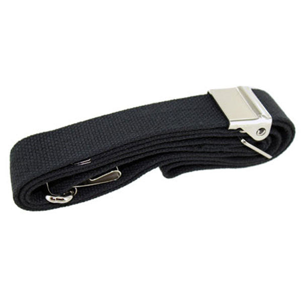 Rifle Sling: Black web with nickel hardware