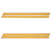 Army Service Stripe: Gold Embroidered on White - male, set of 2