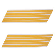 Army Service Stripe: Gold Embroidered on White - male, set of 5