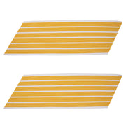Army Service Stripe: Gold Embroidered on White - male, set of 6