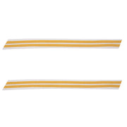 Army Service Stripe: Gold Embroidered on White - female, set of 2