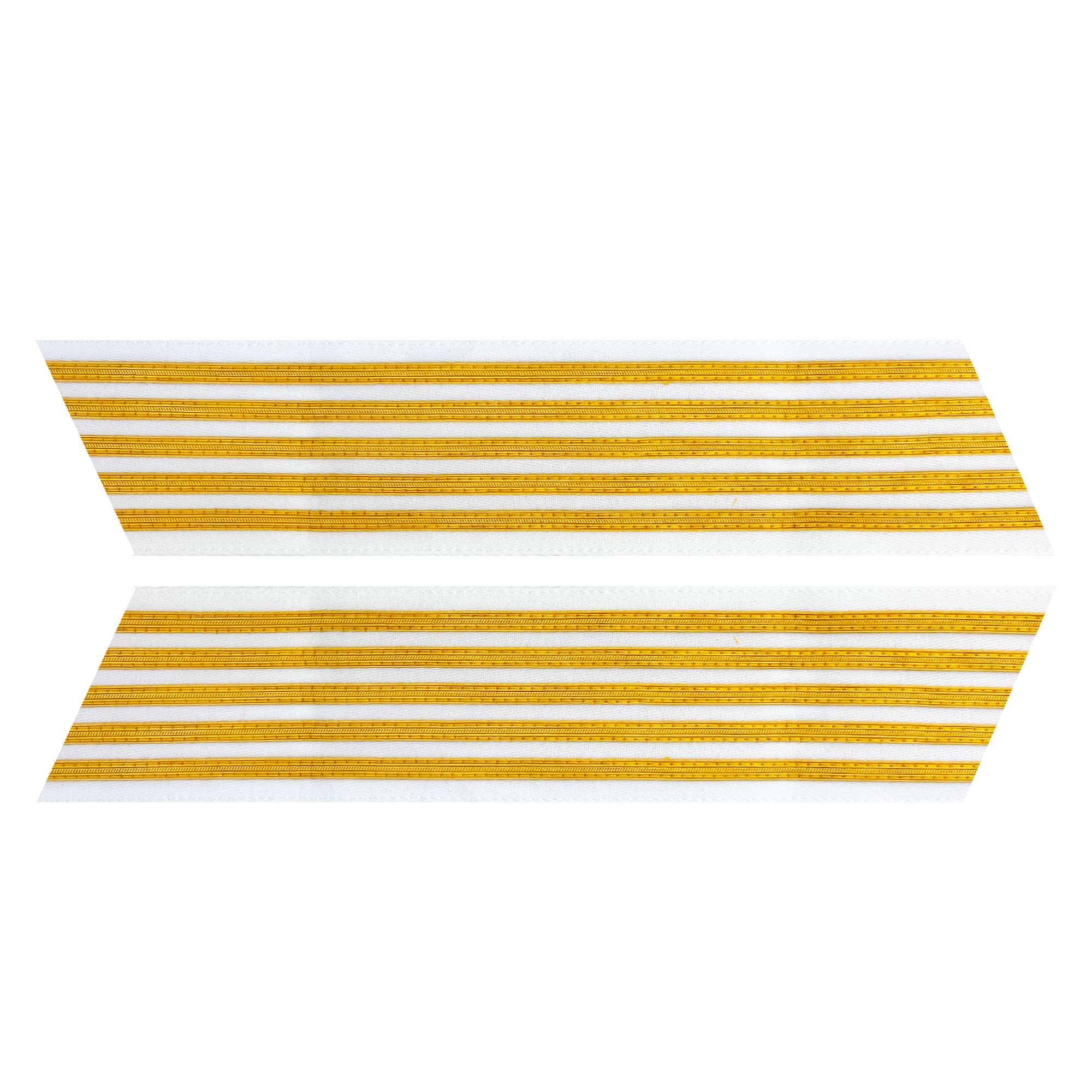 Army Set of 5 Gold Embroidered on White Service Stripe for Female