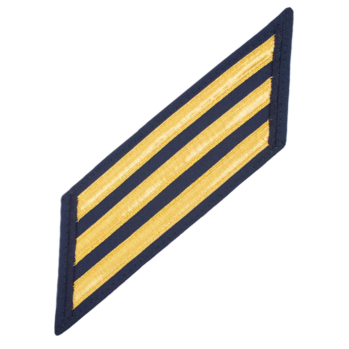 Coast Guard CPO Hash Marks: Gold Lace on Blue - Set of 3