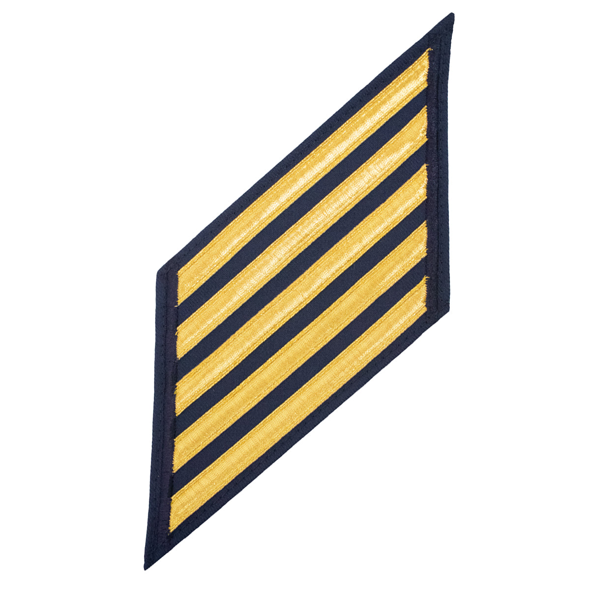 Coast Guard CPO Hash Marks: Gold Lace on Blue - Set of 5