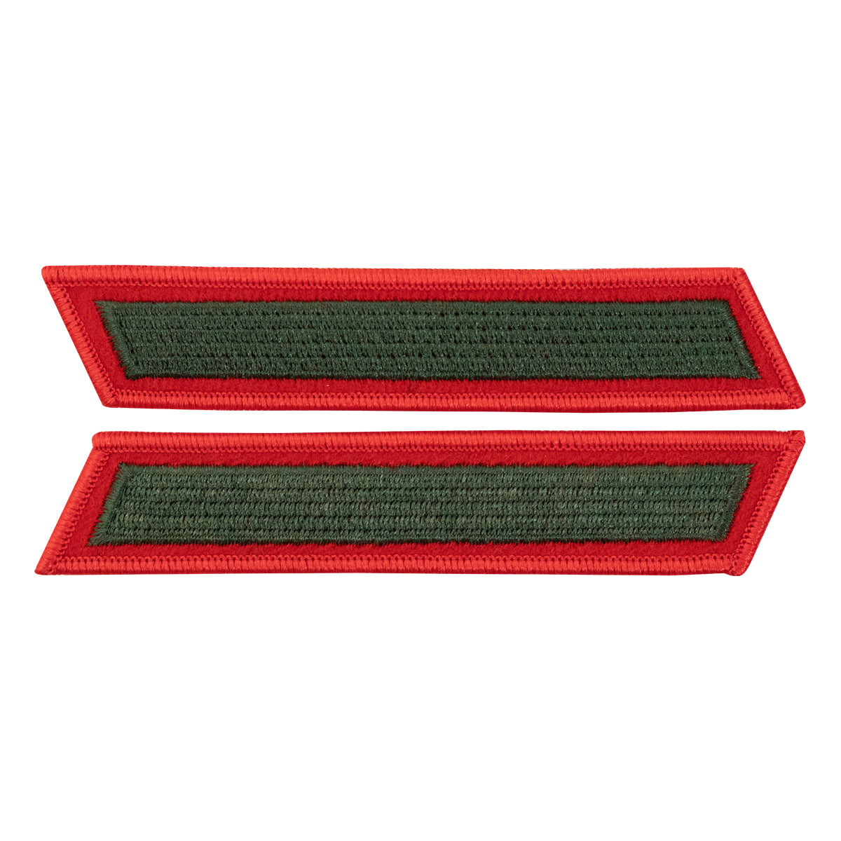USMC Set of 1 Male Green Embroidered on Red Service Stripe USMC Set of 1 Male Green Embroidered on Red Service Stripe