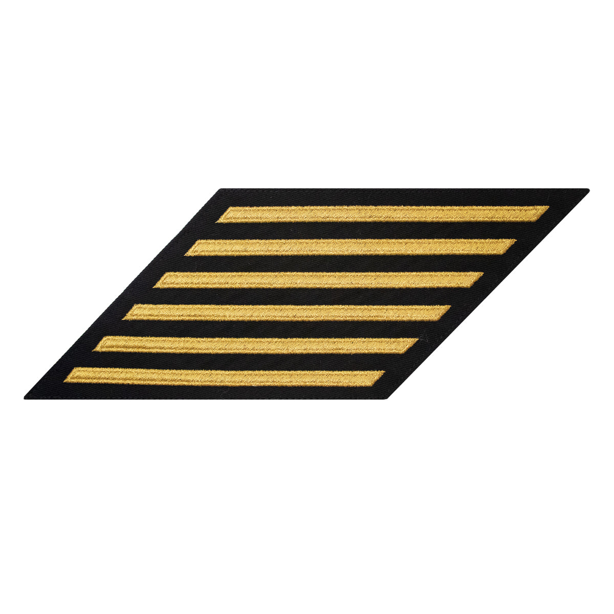 Navy Hash Marks: Seaworthy Gold on Blue - female, set of 6
