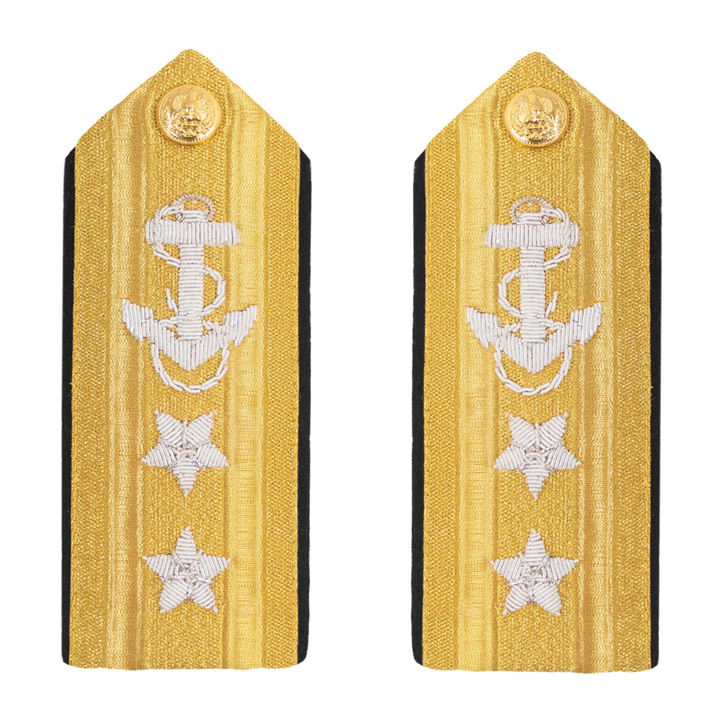 Navy Shoulder Board: Two-Star Line Rear Admiral - male