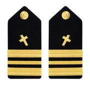 Navy Shoulder Board: Lieutenant Commander Christian Chaplain - female