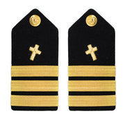 Navy Shoulder Board: Commander Christian Chaplain - female