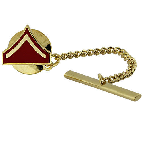 Marine Corps Tie Tac: Private First Class - gold and red