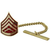 Marine Corps Tie Tac: Staff Sergeant - gold and red