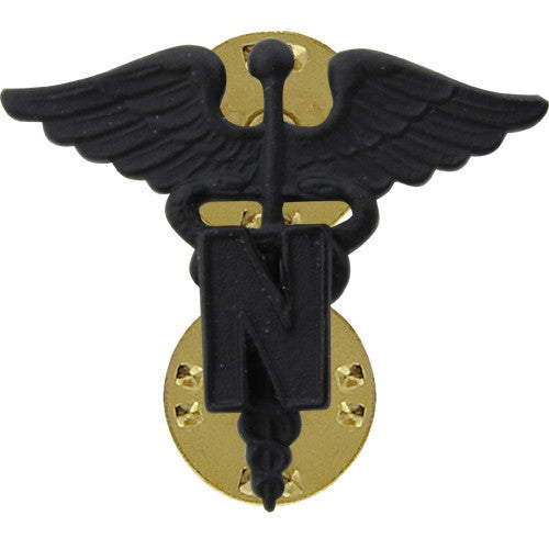 Army Black Metal Medical Nurse Corps Officer Collar Device