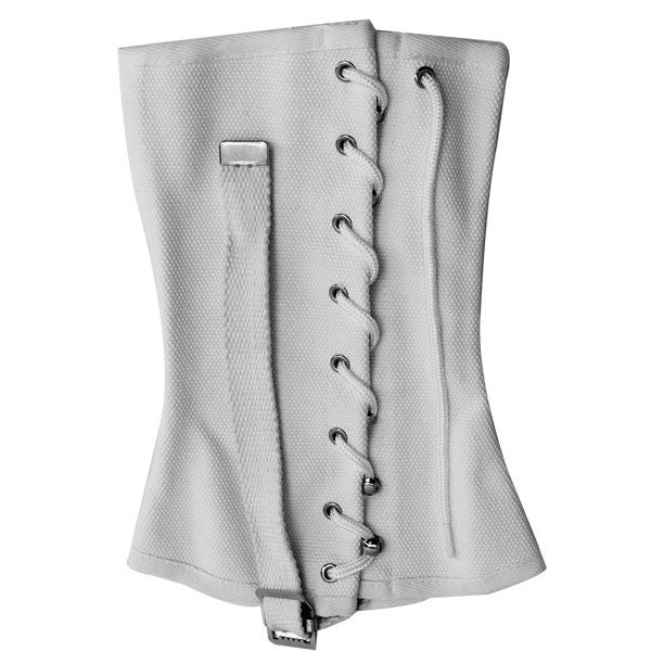 Bleached White Canvas Duck Leggings W/Nickel Hardware