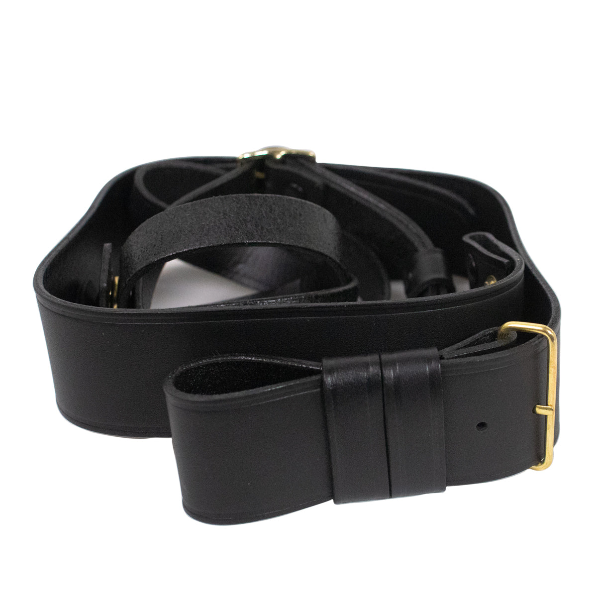 Navy Sword Belt Black Leather for New Navy CPO Cutlass