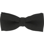 Army Black Bow Tie with Band Poly Satin