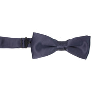Air Force Blue Satin Bow Tie with Band