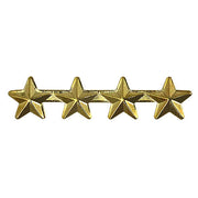 NO PRONG Ribbon Attachments: Four Stars Mounted on a Bar - 5/16 inch stars, gold