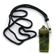 Whistle and Cord - olive drab plastic