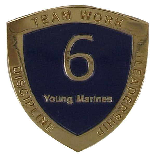 Young Marine's: Adult Volunteers Service Pin, 6 Years of Service