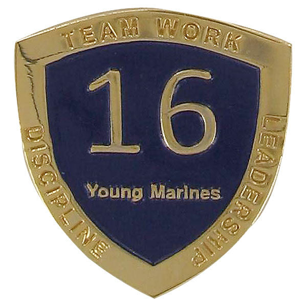 Young Marine's: Adult Volunteers  Service Pin, 16 Years of Service