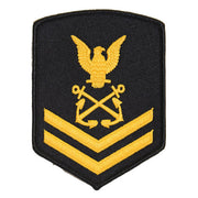 USNSCC - PO2 with (2 Stripes) Sea Cadet Rating Badge Female (Gold on Black)