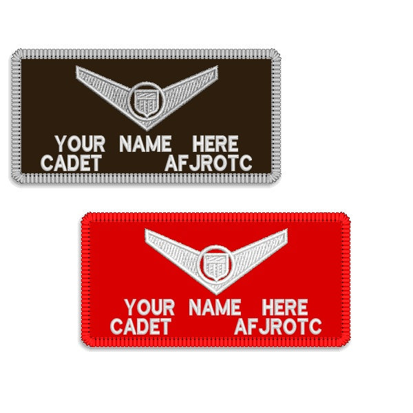 Air Force JROTC / ROTC - Cloth Name Patch - Single Emblem w/Hook Closure