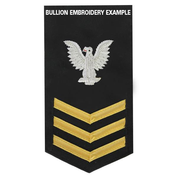 Navy E6 MALE Rating Badge: Interior Communications Electrician - blue